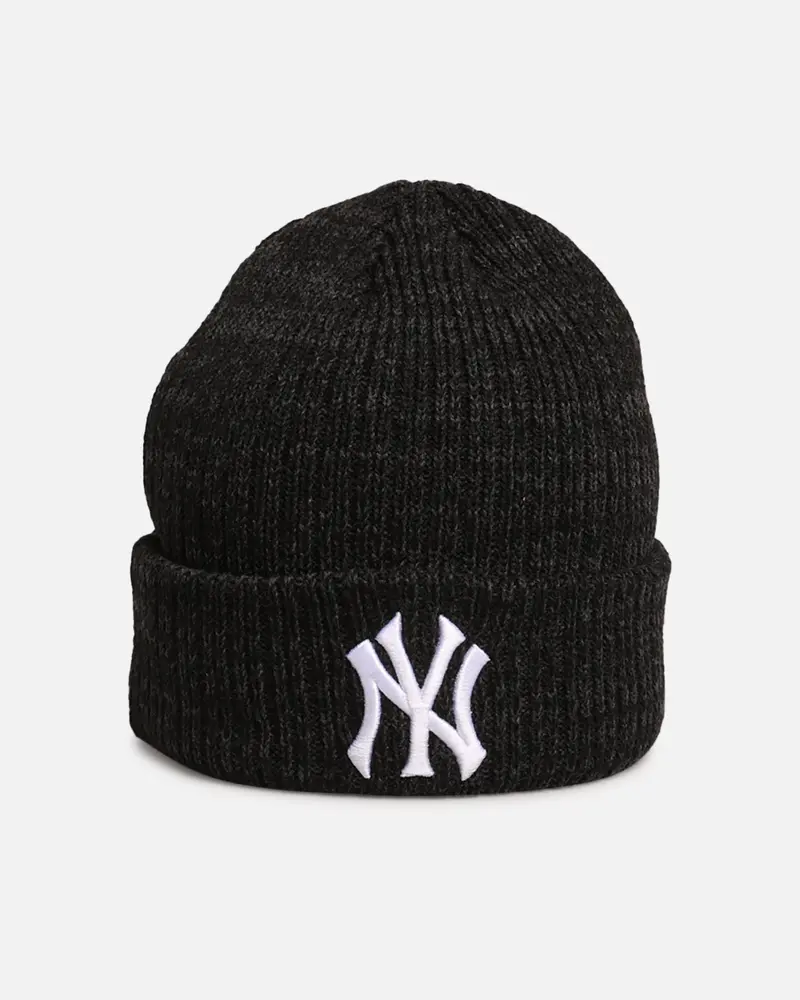 New Era New York Yankees 'Melange' Knitted Beanie Black 1
