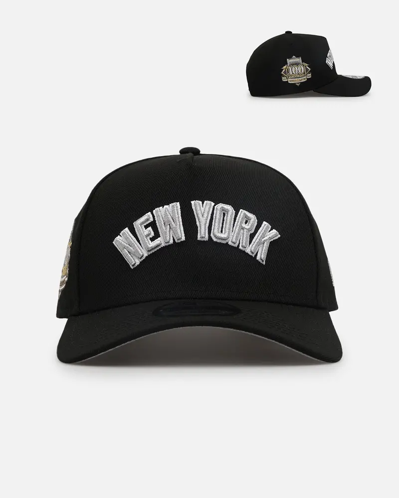 New Era New York Yankees 'Metallic Wordmark' 9Forty A-Frame Snapback Black 1