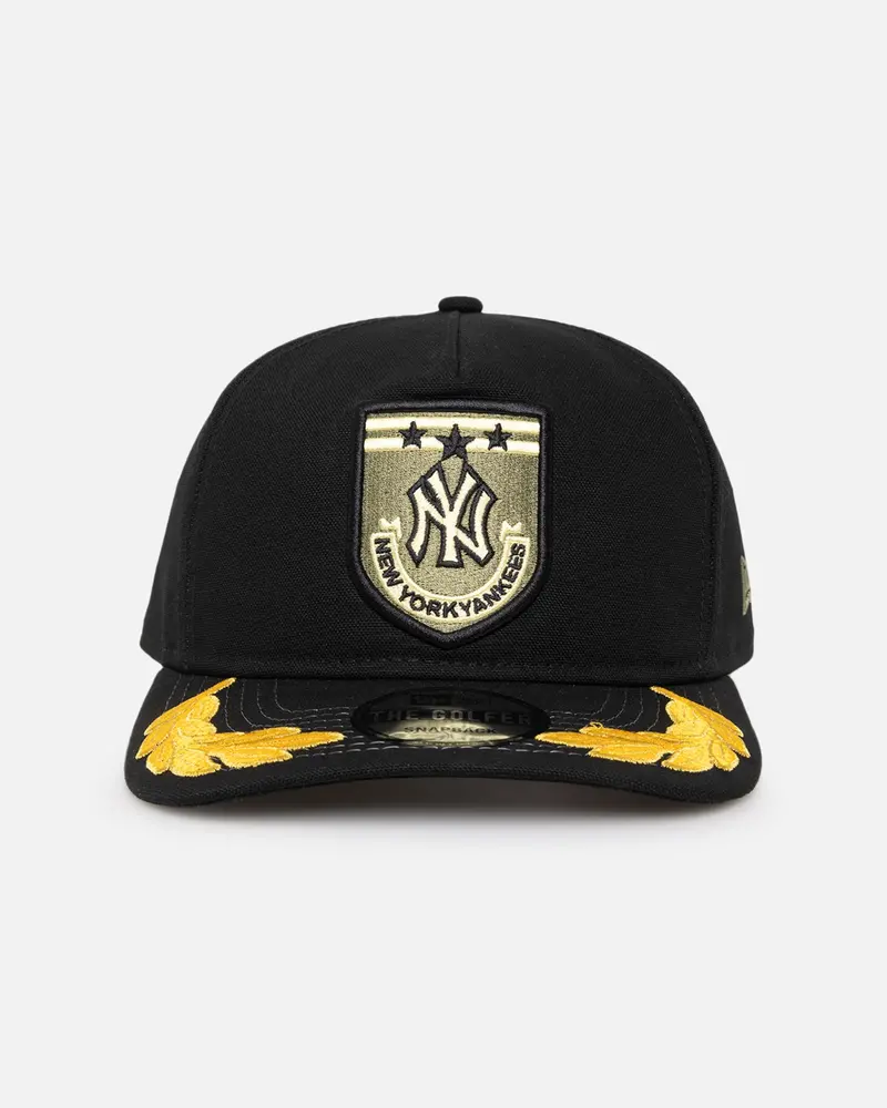 New Era New York Yankees 'Military Patch' Pre-Curved Golfer Snapback Black 1