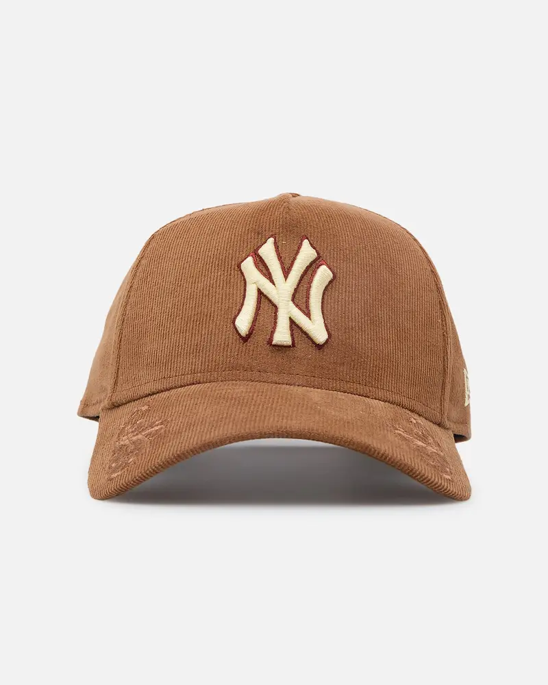 New Era New York Yankees 'Ornamental Corduroy' 9Forty A-Frame Snapback Tan 1