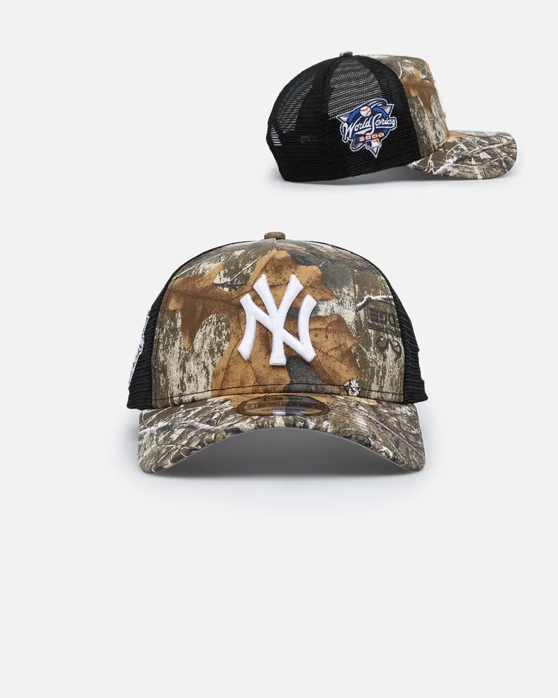 New Era New York Yankees 'Real Tree' 9Forty A-Frame Trucker Snapback Realtree Edge 1