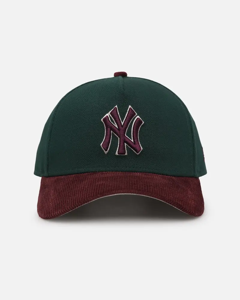 New Era New York Yankees 'Rhubarb Cord' 9Forty A-Frame Snapback Dark Green 1