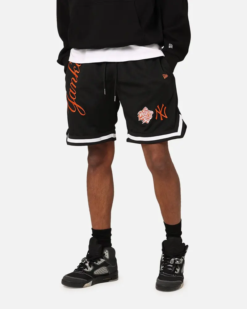 New Era New York Yankees 'Scary Nights' Mesh Shorts Black/Orange 1