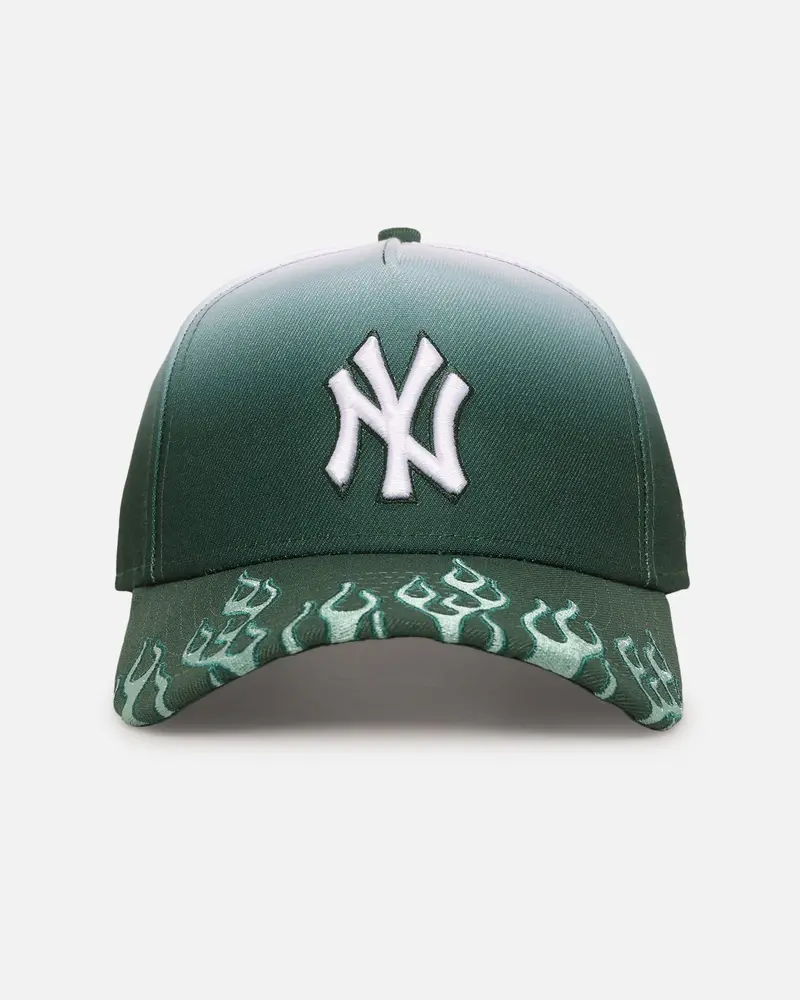 New Era New York Yankees 'Sundyed Flames' 9Forty A-Frame Snapback Pine Green 1
