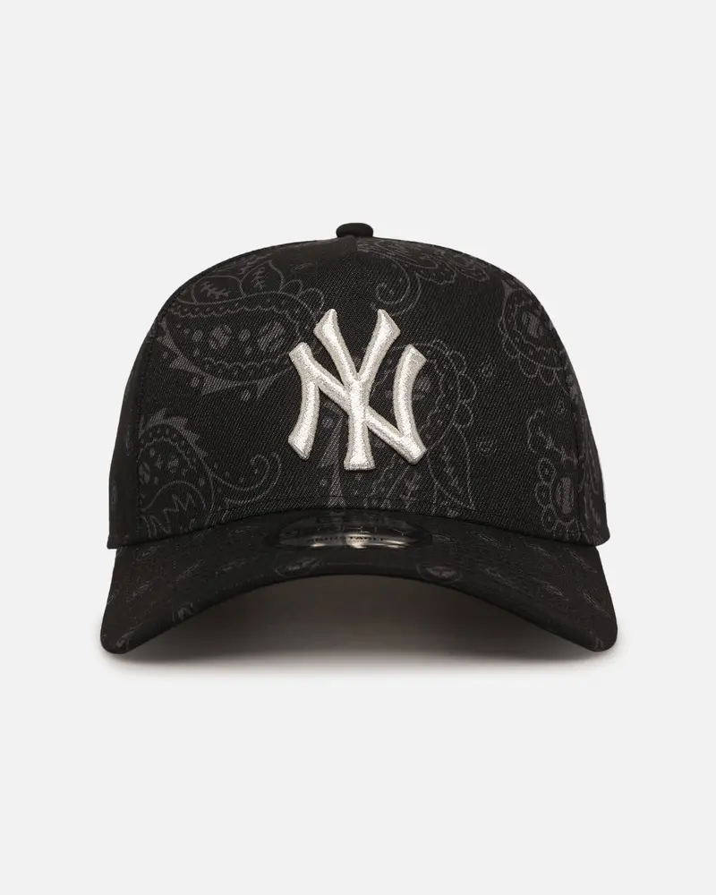 New Era New York Yankees 'Tonal Paisley' 9Forty A-Frame Snapback Black 1