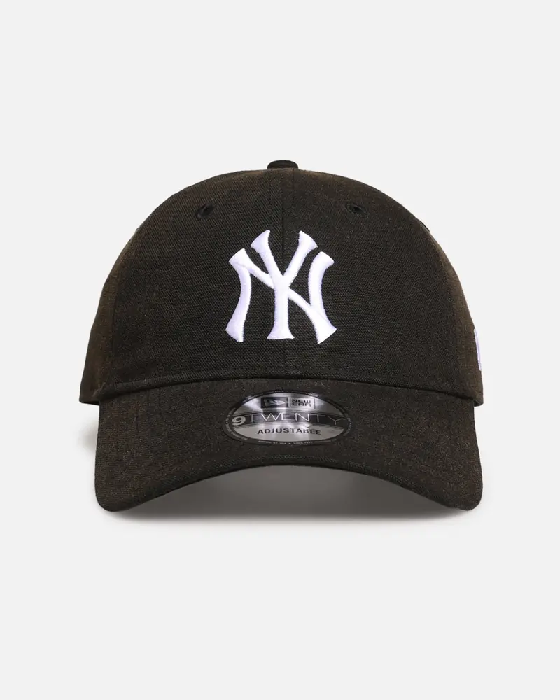 New Era New York Yankees 'Vintage Canvas' 9Twenty Strapback Washed Black 1