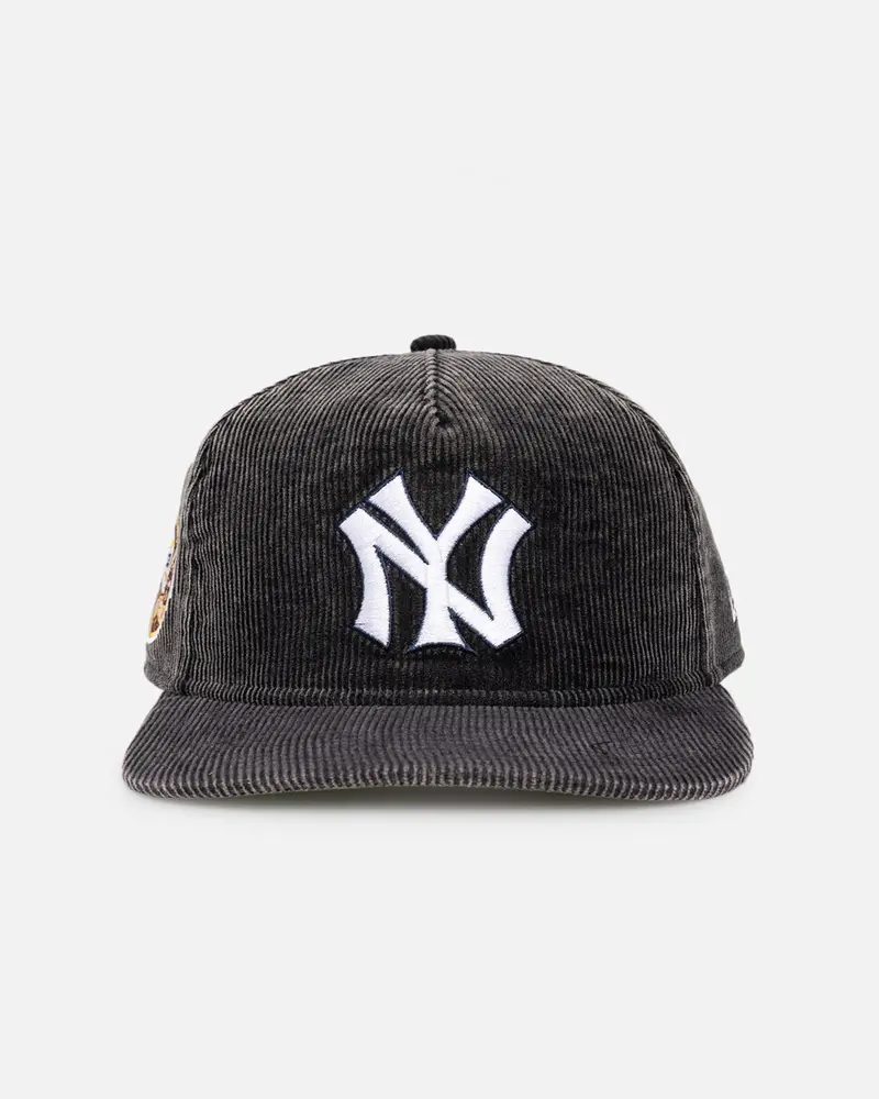 New Era New York Yankees 'Washed Corduroy Golfer' Pre-Curved Golfer Snapback Washed Black 1
