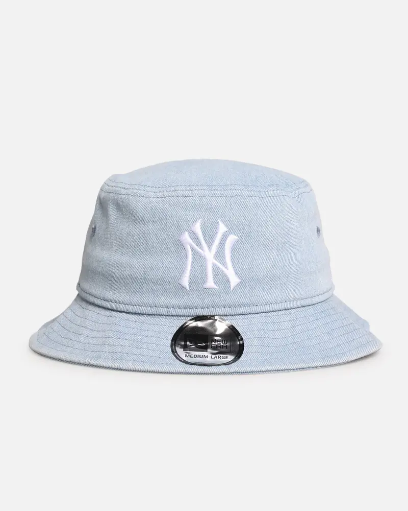 New Era New York Yankees 'Washed Denim' Bucket Hat Blue Washed Denim 1