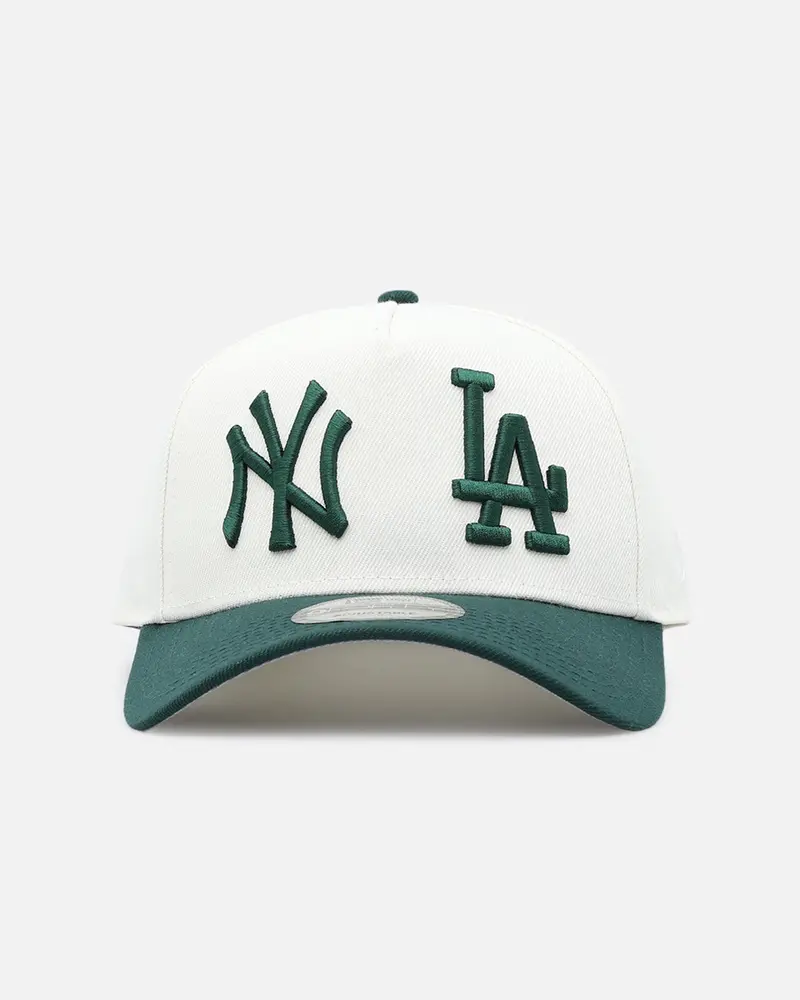 New Era New York Yankees X Los Angeles Dodgers 'Dual Logo' 9Forty A-Frame Snapback Chrome/Dark Green 1