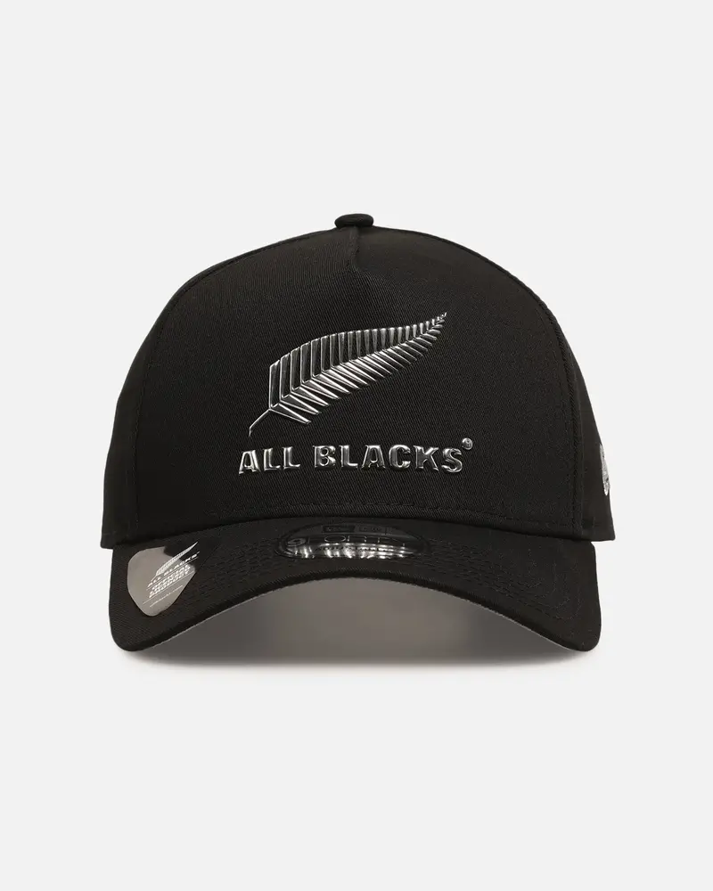 New Era New Zealand All Blacks 'Silver Badge' 9Forty A-Frame Snapback Black 1