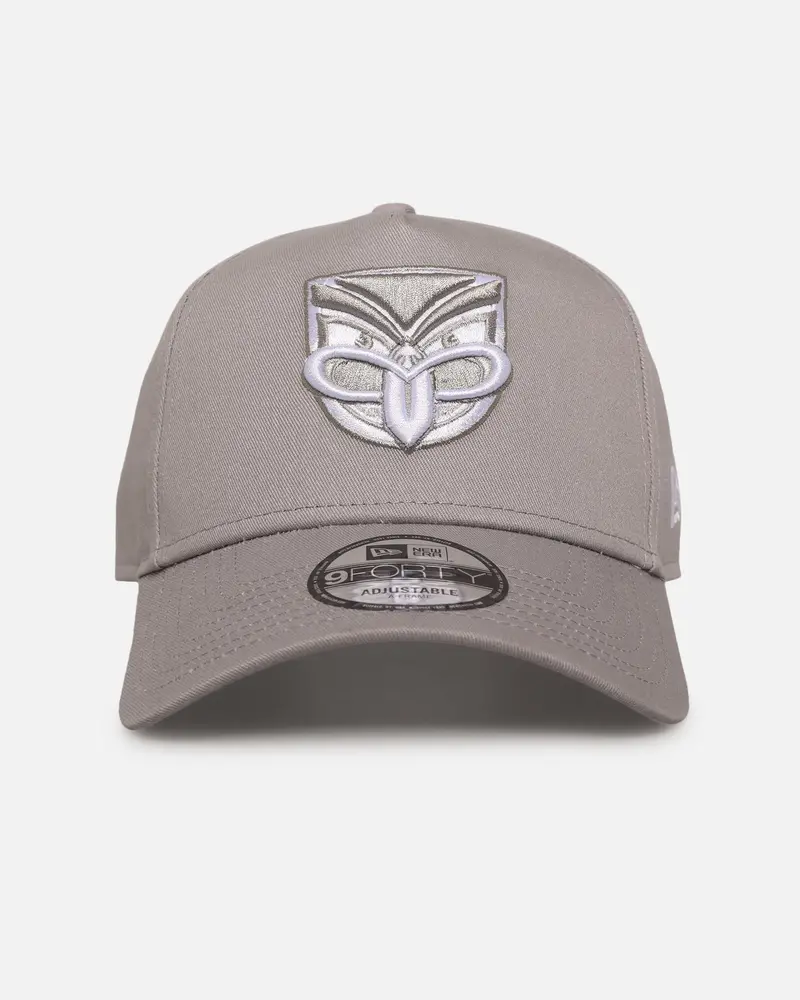 New Era New Zealand Warriors 'Nrl Grey & White' 9Forty A-Frame Snapback Gray 1