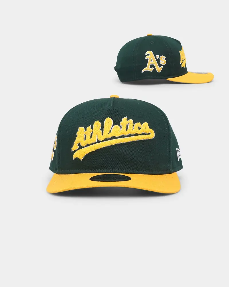New Era Oakland Athletics 'Chenille' Golfer Snapback Dark Green 1