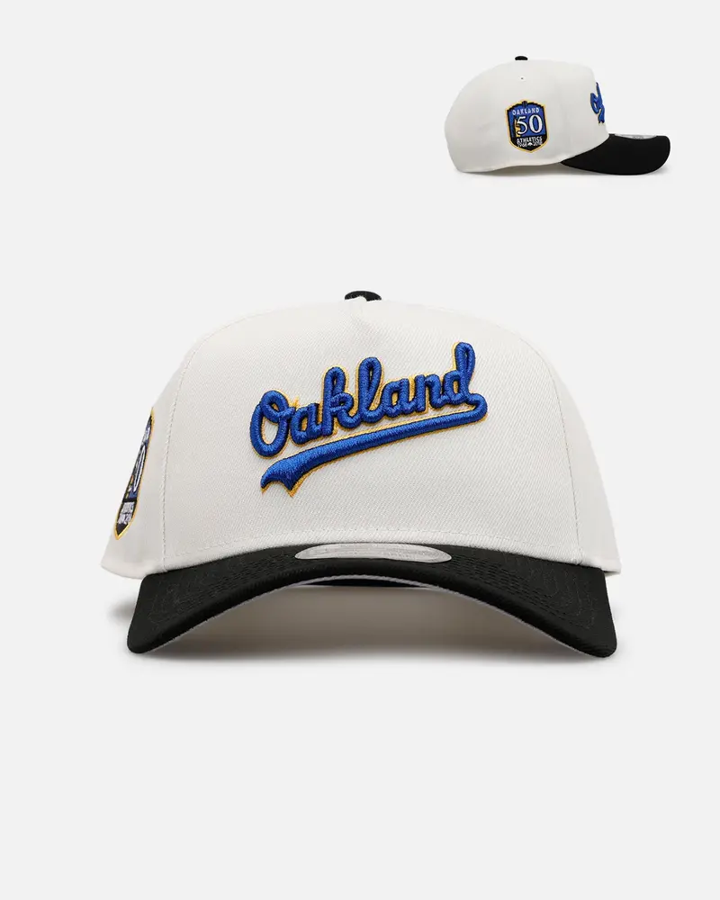 New Era Oakland Athletics 'Crossover' 9Forty A-Frame Snapback Chrome 1