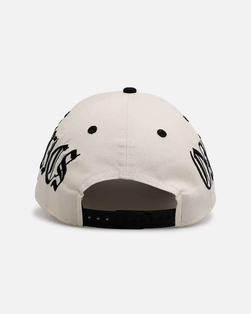 New Era Oakland Athletics 'Gothic Script Two Tone' 9Forty A-Frame Snapback Chrome/Black 2