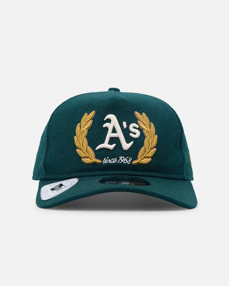 New Era Oakland Athletics 'Heritage Golf' Pre-Curved Golfer Snapback Cilantro Green 1