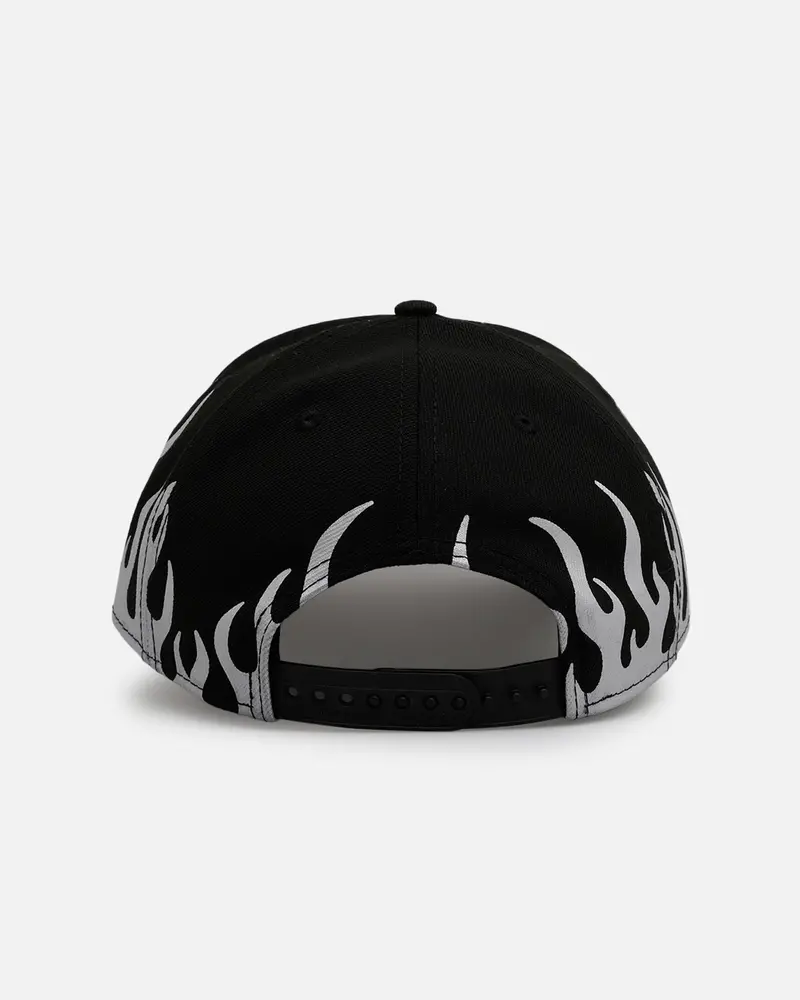 New Era Oakland Athletics 'Metallic Flames' 9Forty A-Frame Snapback Black/Silver 2