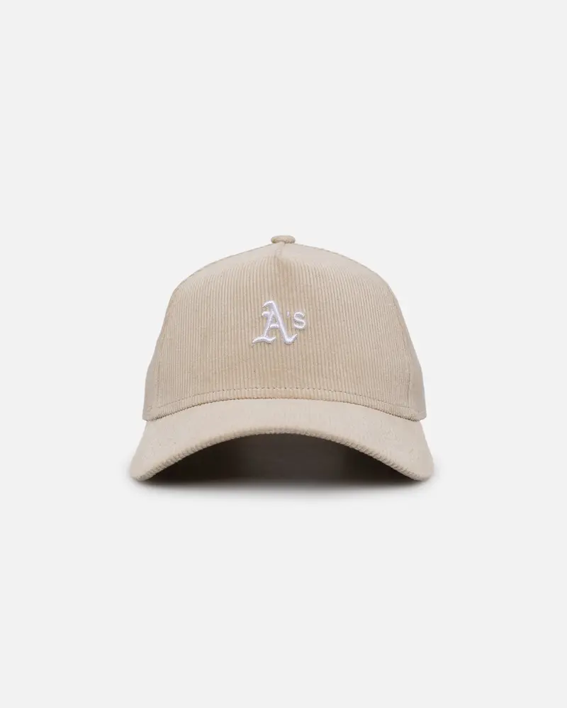New Era Oakland Athletics 'Micro Cord Cream' 9Forty A-Frame Snapback Cream/White 1
