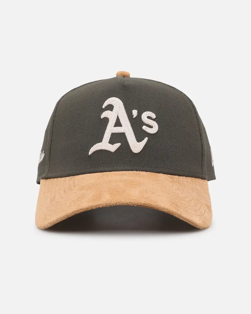 New Era Oakland Athletics 'Moss Canvas Wheat' 9Forty A-Frame Snapback Moss Canvas/Ivory 1