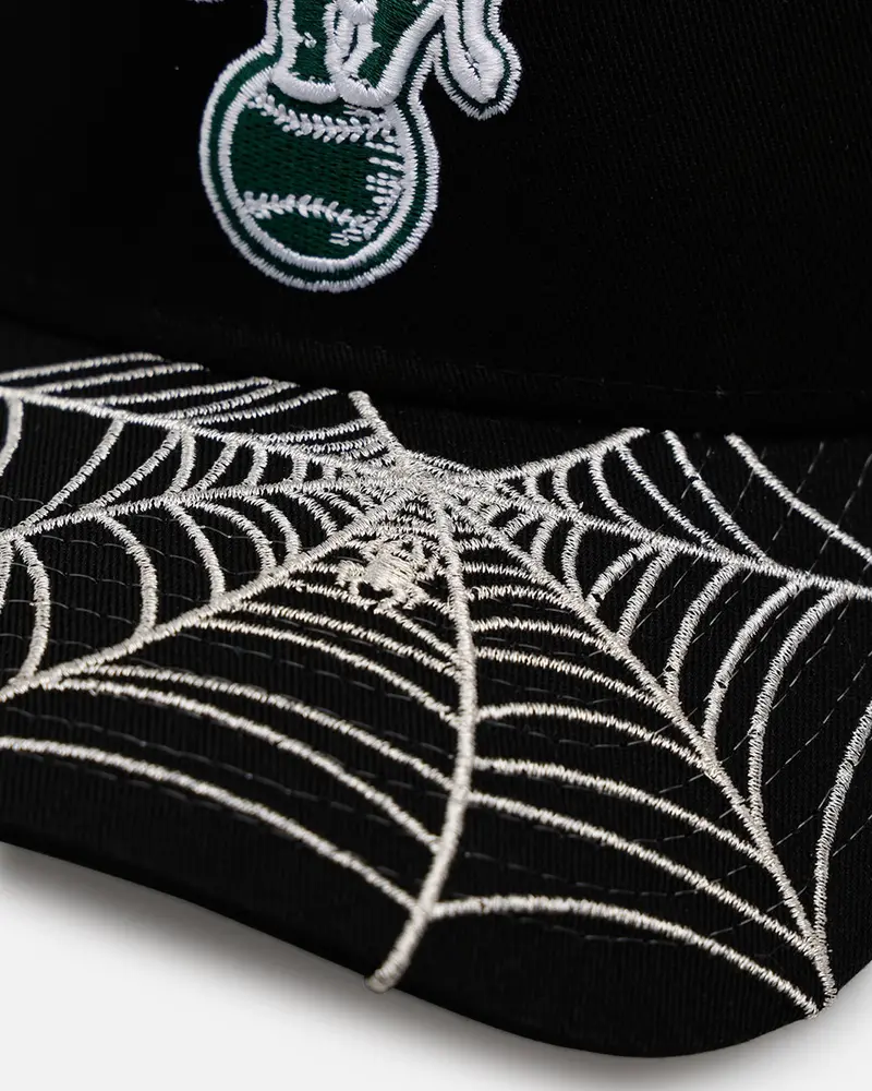 New Era Oakland Athletics 'Spider Web Visor' 9Forty A-Frame Snapback Black 2