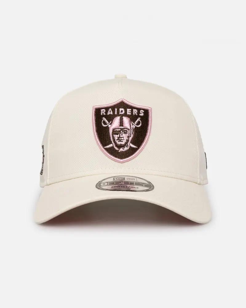 New Era Oakland Raiders 'Neapolitan Chrome' 9Forty A-Frame Snapback Chrome/Pink Met 1