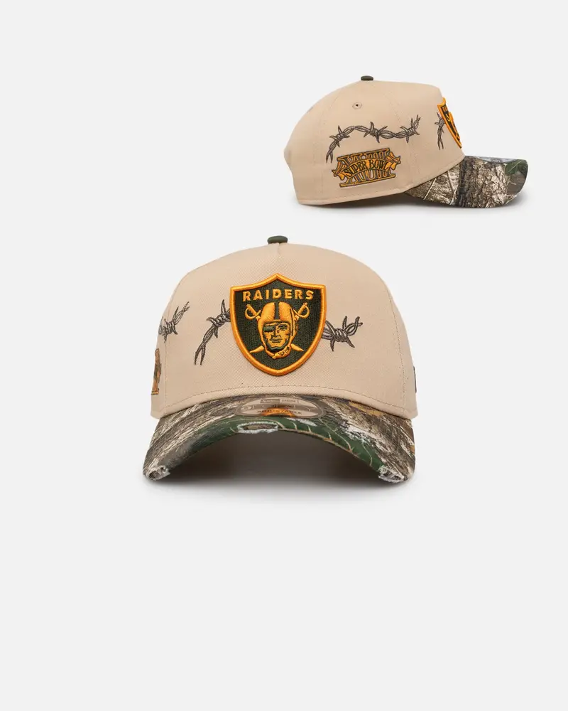 New Era Oakland Raiders 'Real Tree Edge Grit' 9Forty A-Frame Snapback Oat Milk/Real Tree 1