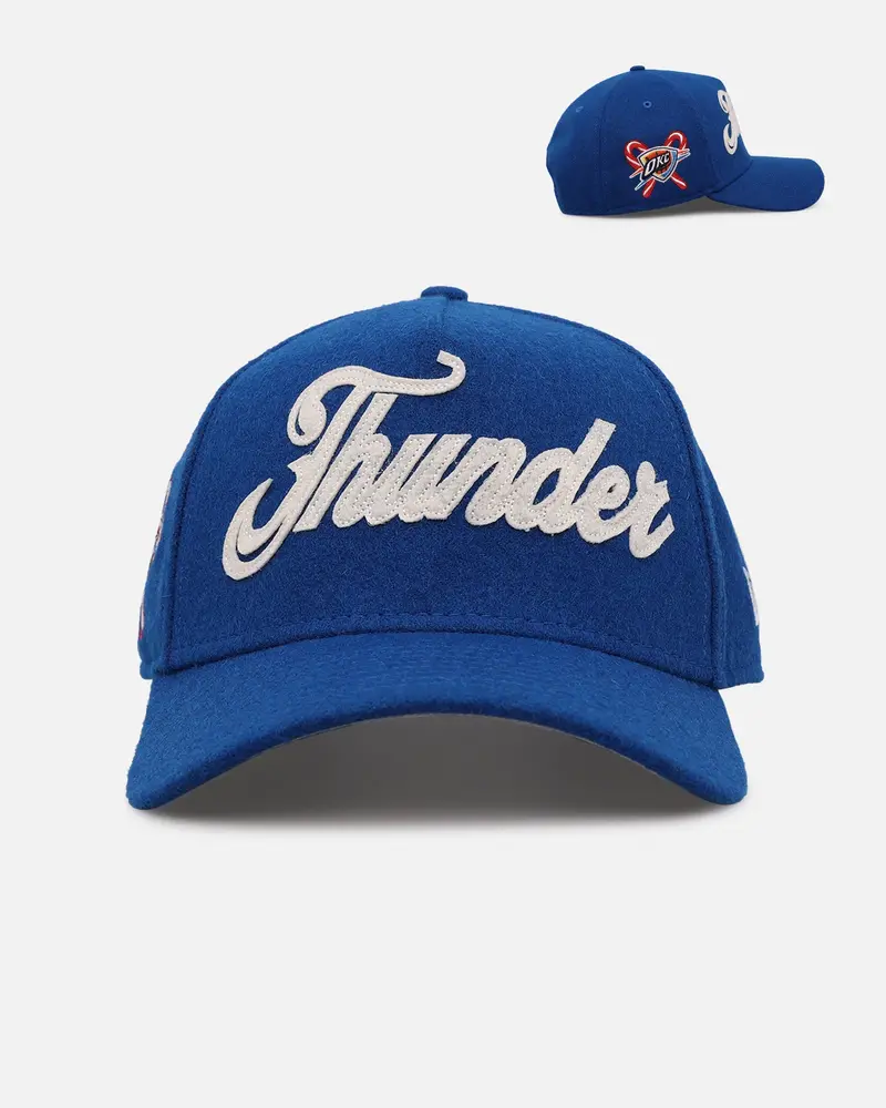 New Era Oklahoma City Thunder 'Candy Cane Side Patch' 9Forty A-Frame Snapback Official Team Color 1