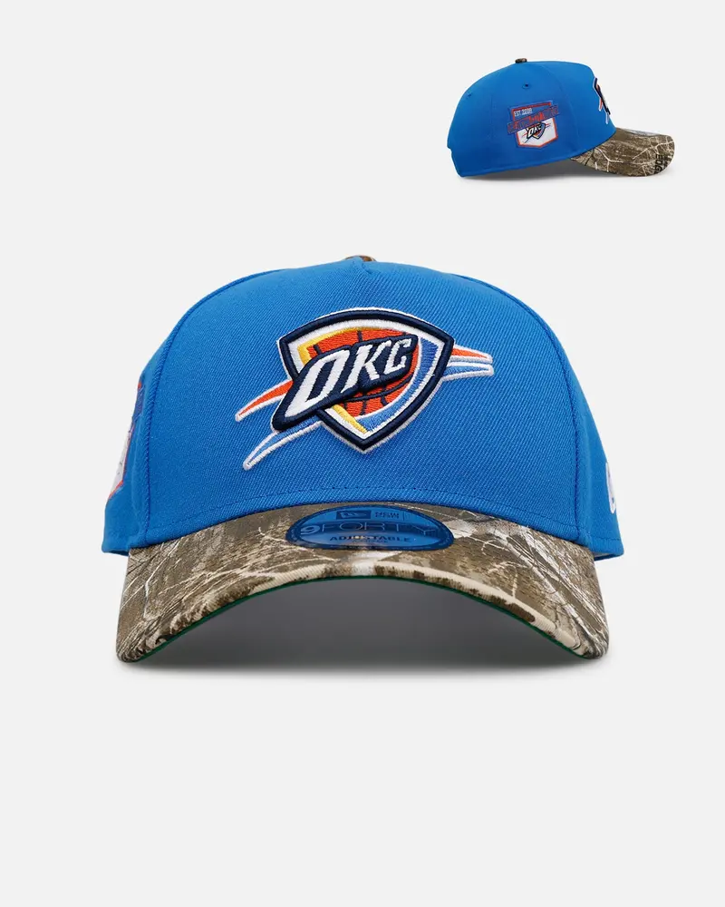 New Era Oklahoma City Thunder 'Realtree Visor' 9Forty A-Frame Snapback Official Team Color 1