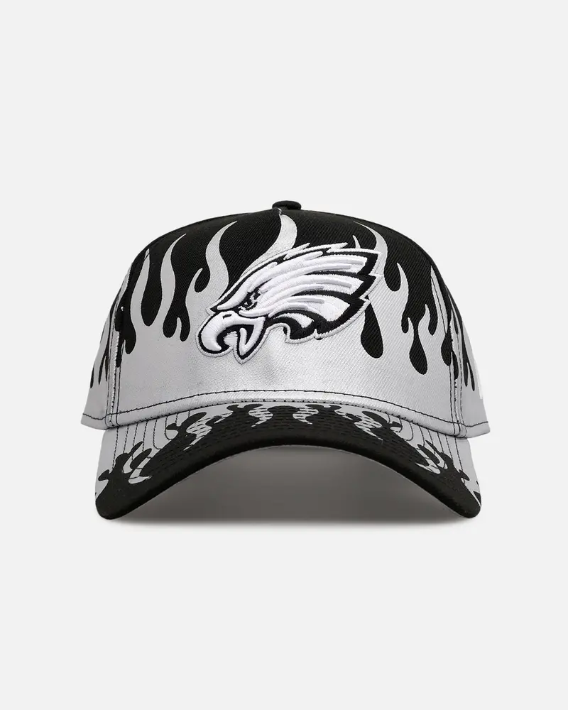 New Era Philadelphia Eagles 'Metallic Flames' 9Forty A-Frame Snapback Black/Silver 1
