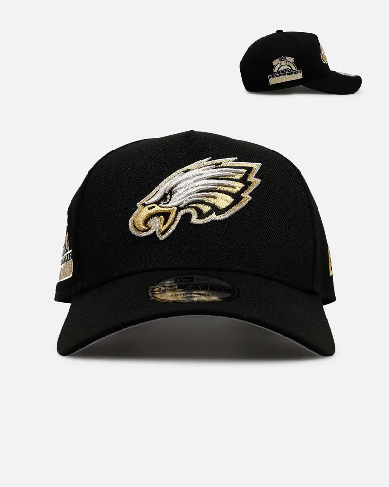 New Era Philadelphia Eagles 'New Year's Eve' 9Forty A-Frame Snapback Gold/Silver 1