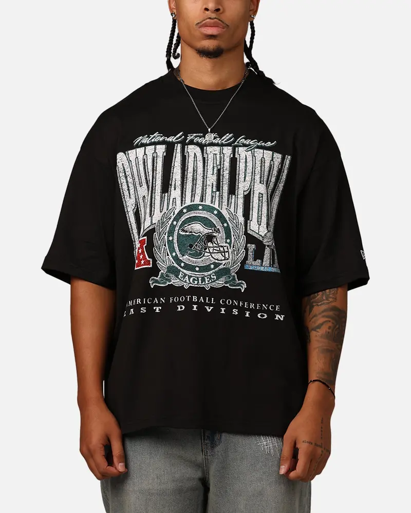 New Era Philadelphia Eagles Oversized Essentials T-Shirt Black 1