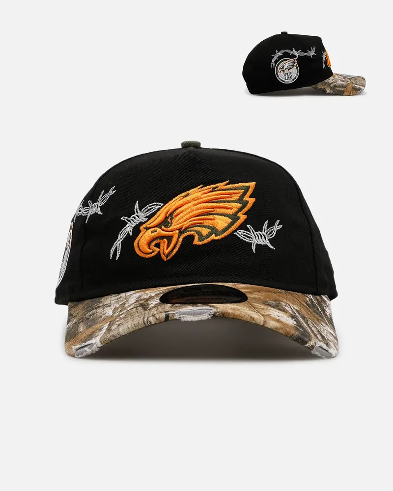 New Era Philadelphia Eagles 'Realtree Grit 2.0' 9Forty A-Frame Snapback Black/Green/Orange 1