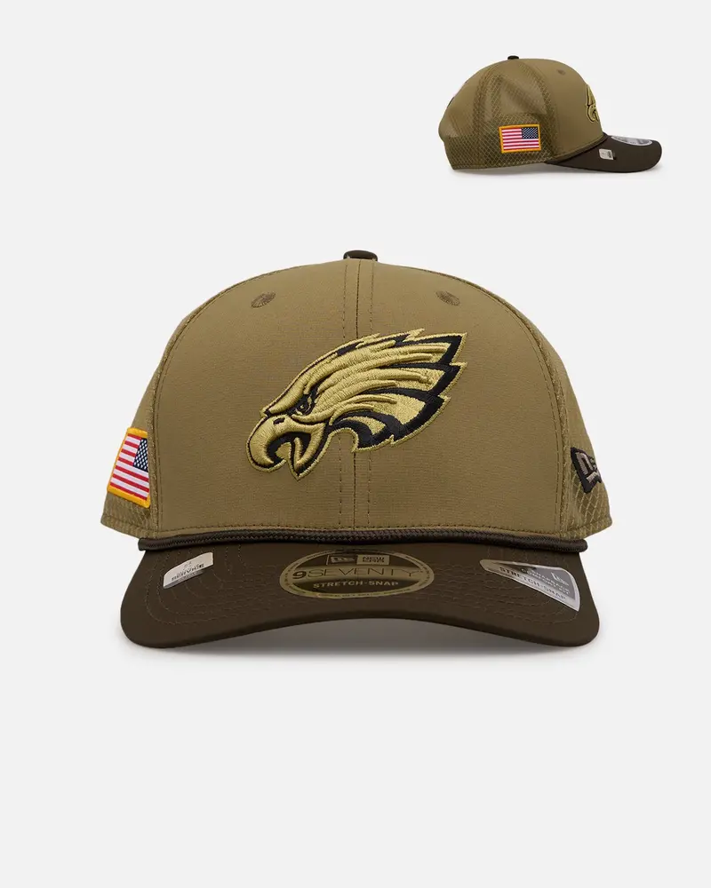 New Era Philadelphia Eagles 'Salute' 9Seventy Snapback Olive 1