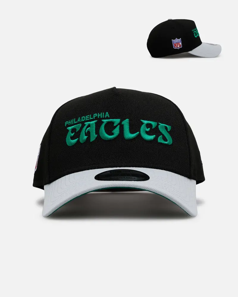 New Era Philadelphia Eagles 'Throwback Bowl' 9Forty A-Frame Snapback Black 1