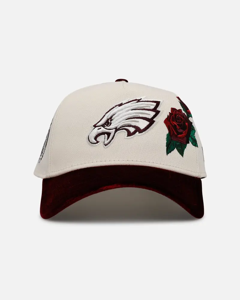 New Era Philadelphia Eagles 'Velvet Roses' 9Forty A-Frame Snapback Chrome 1