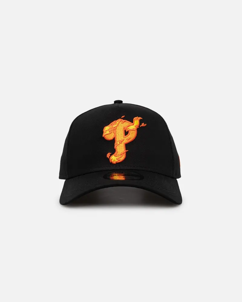 New Era Philadelphia Phillies 'Black Flame' 9Forty A-Frame Snapback Black/Flame 1