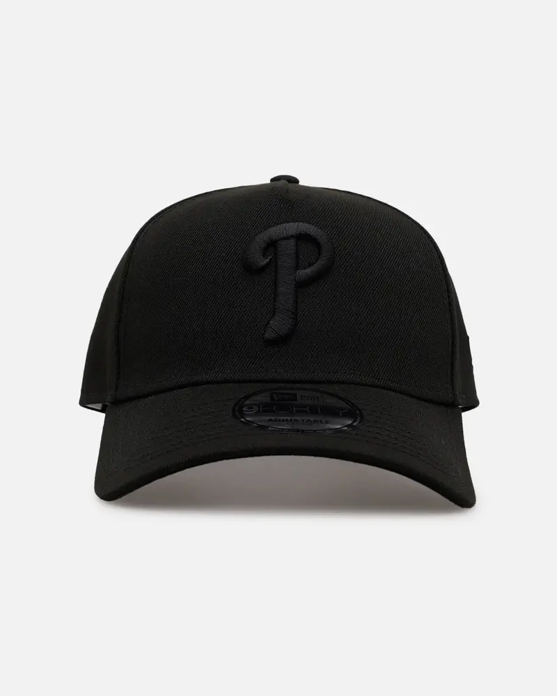 New Era Philadelphia Phillies 'Easy Black' 9Forty A-Frame Snapback Black/Black 1
