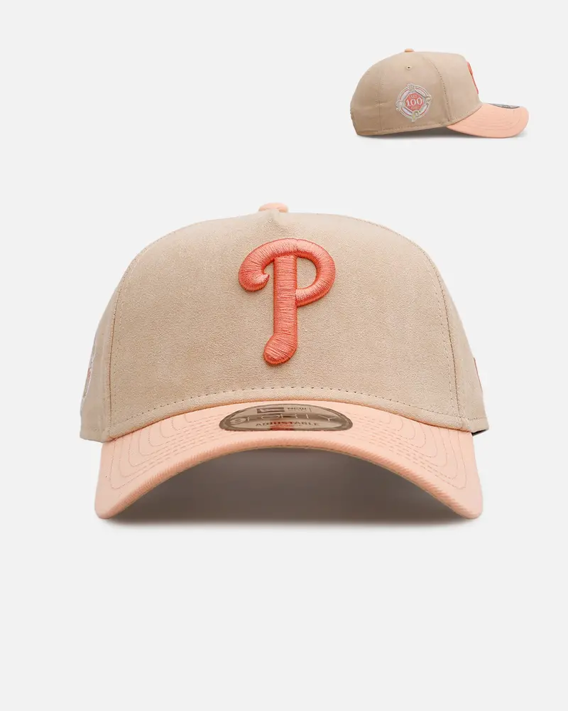 New Era Philadelphia Phillies 'Peach Suede' 9Forty A-Frame Snapback Peach 1