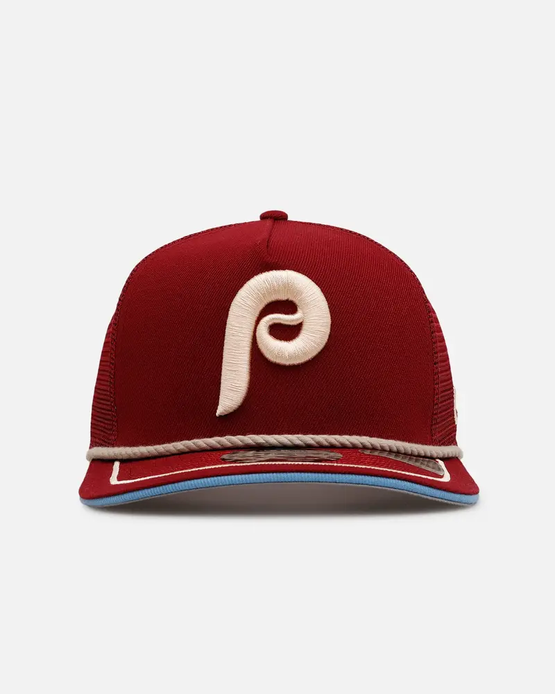 New Era Philadelphia Phillies 'Spring Injection' 9Fifty A-Frame Trucker Snapback Burgundy 1
