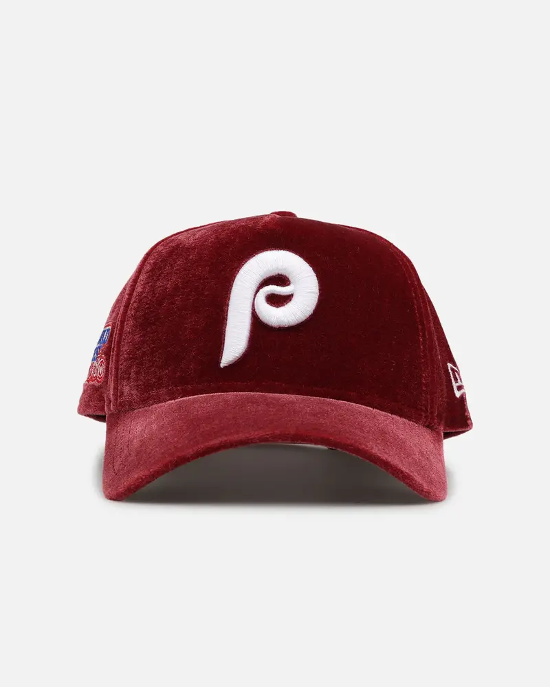 New Era Philadelphia Phillies 'Velvet Official Team Color' 9Forty A-Frame Snapback Burgundy 1