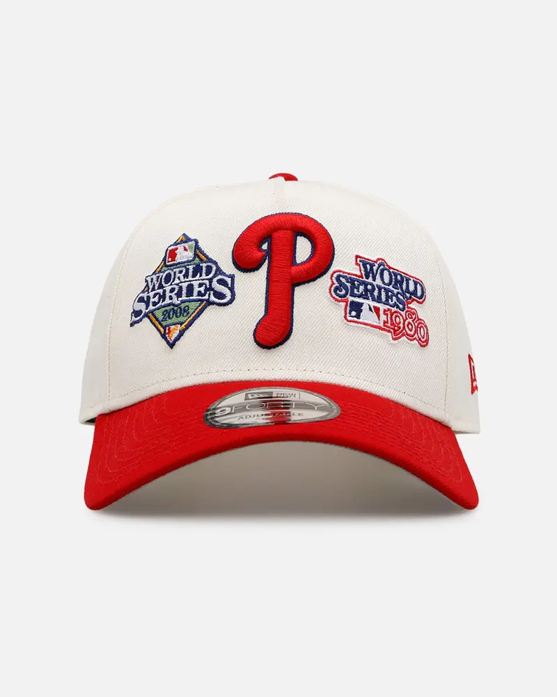 New Era Philadelphia Phillies 'World Series Logo' 9Forty A-Frame Snapback Chrome 1