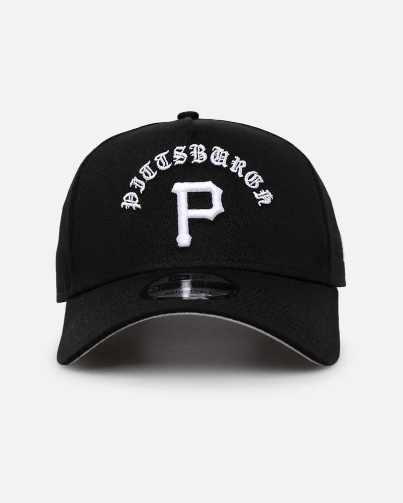 New Era Pittsburgh Pirates 'Gothic Arch' 9Forty A-Frame Snapback Black/White 1