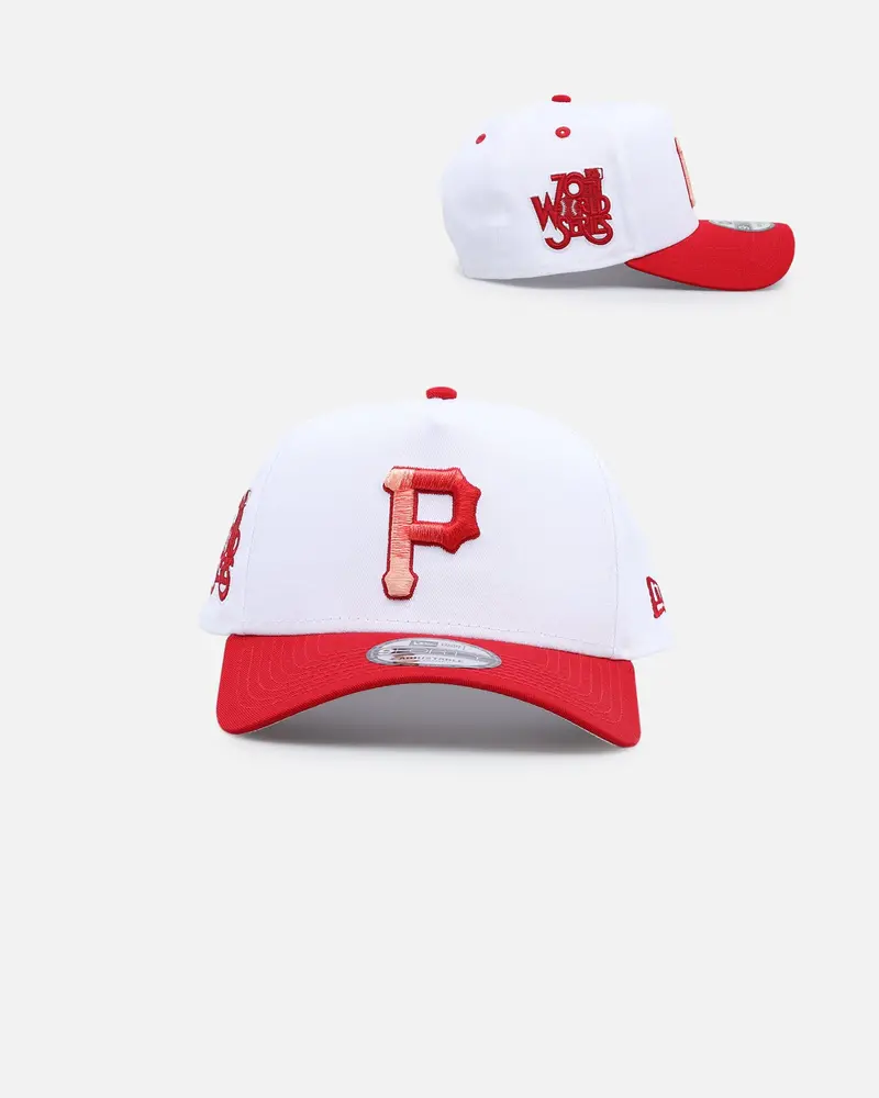 New Era Pittsburgh Pirates 'Satin Blaze' 9Forty A-Frame Snapback White/Scarlet 1