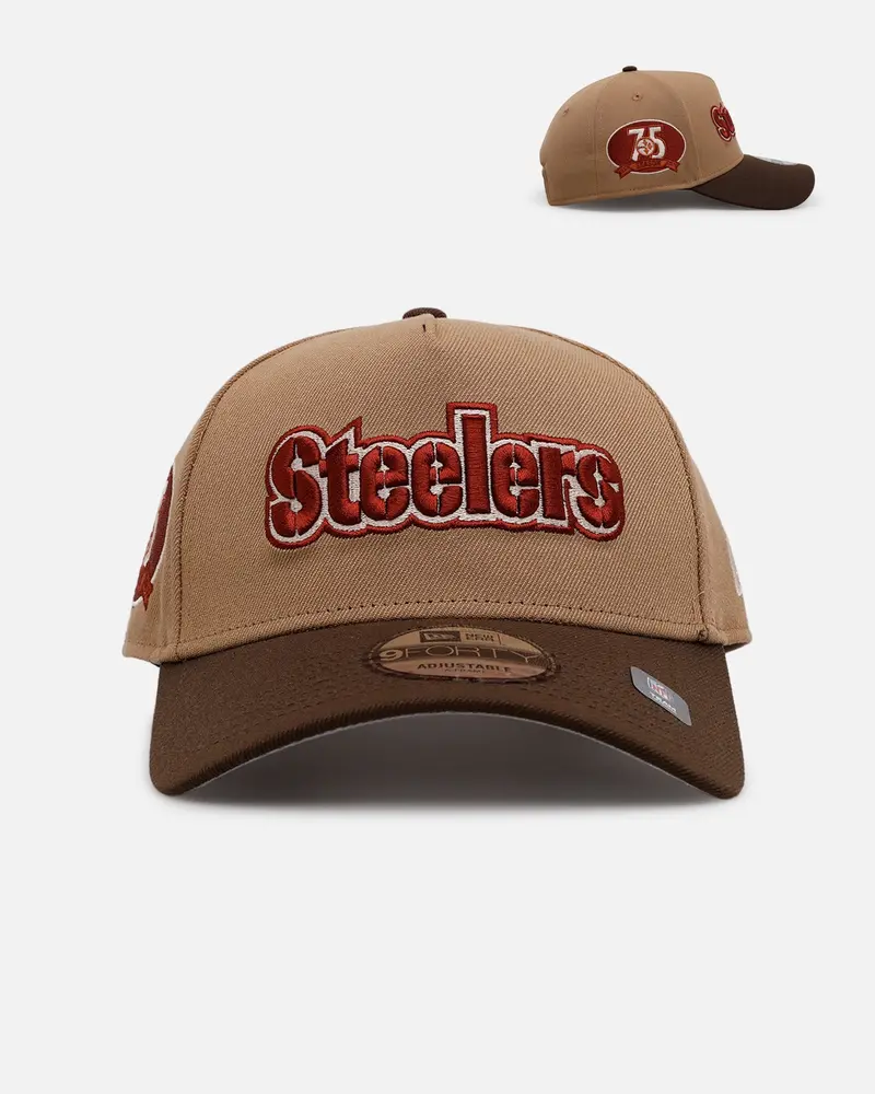New Era Pittsburgh Steelers 'Thanksgiving Football' 9Forty A-Frame Snapback Khaki 1
