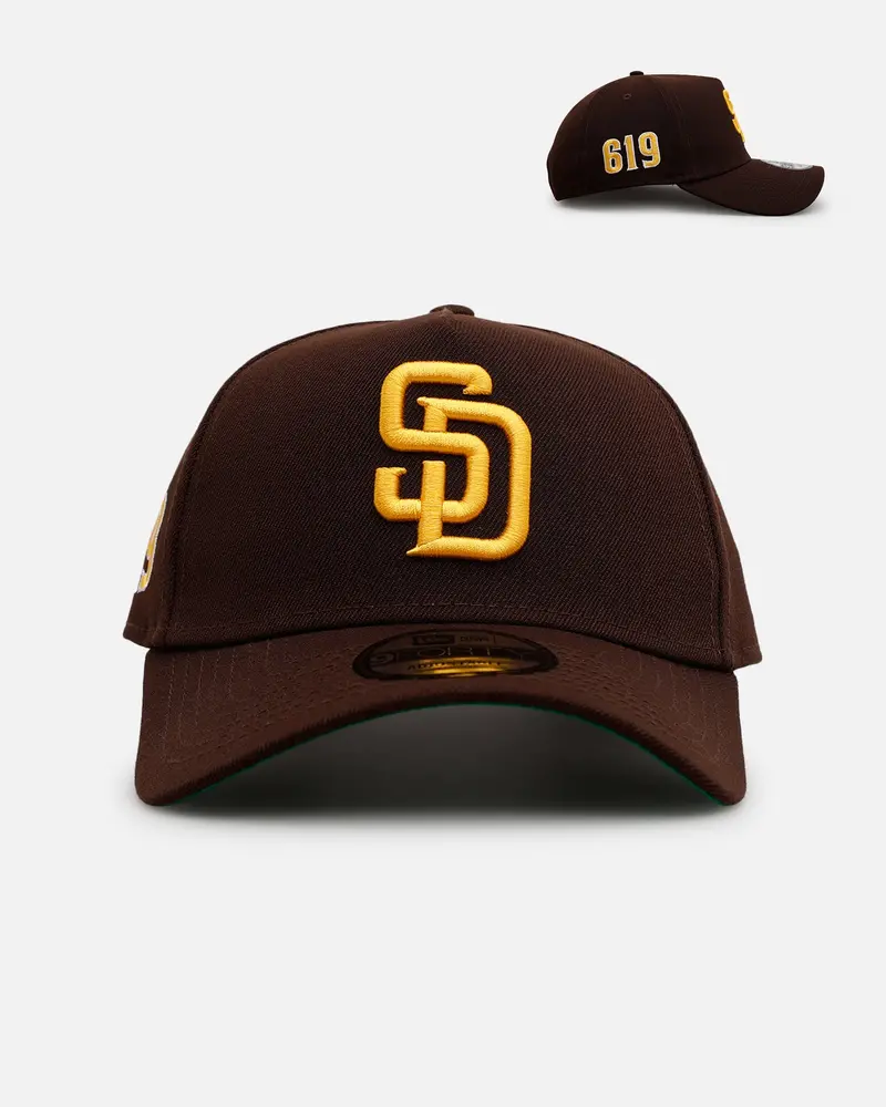 New Era San Diego Padres 'Area Codes' 9Forty A-Frame Snapback Brown 1