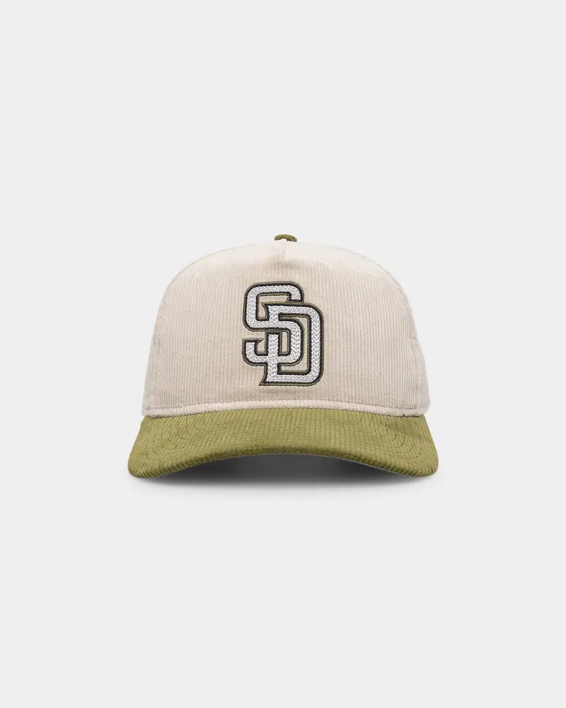 New Era San Diego Padres 'Dusty Olive' Corduroy Golfer Snapback Green Med 1