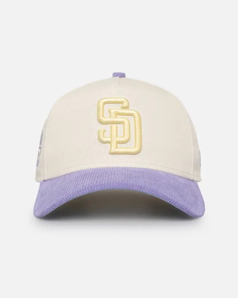 New Era San Diego Padres 'Easter Corduroy' 9Forty A-Frame Snapback White/Lilac 1