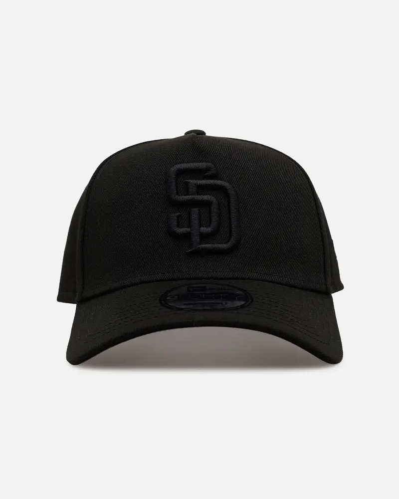 New Era San Diego Padres 'Easy Black' 9Forty A-Frame Snapback Black/Black 1