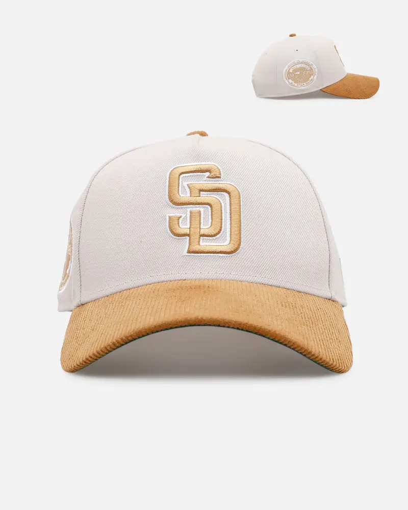 New Era San Diego Padres 'Honey Pot' 9Forty A-Frame Snapback Stone/Wheat 1