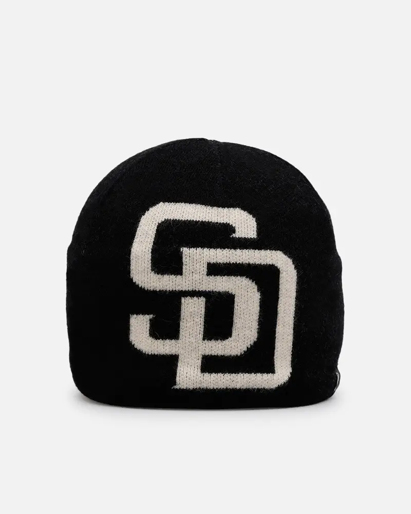 New Era San Diego Padres Mega Logo Beanie Black 1