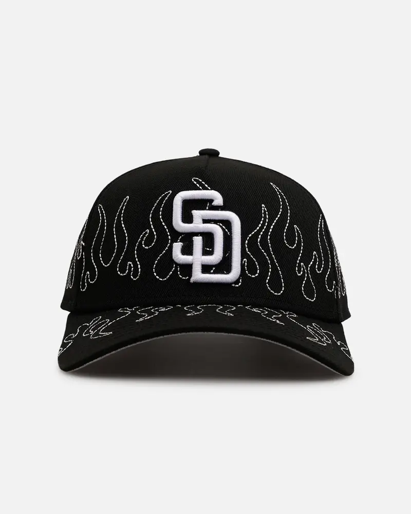 New Era San Diego Padres 'Outline Flames' 9Forty A-Frame Snapback Black 1